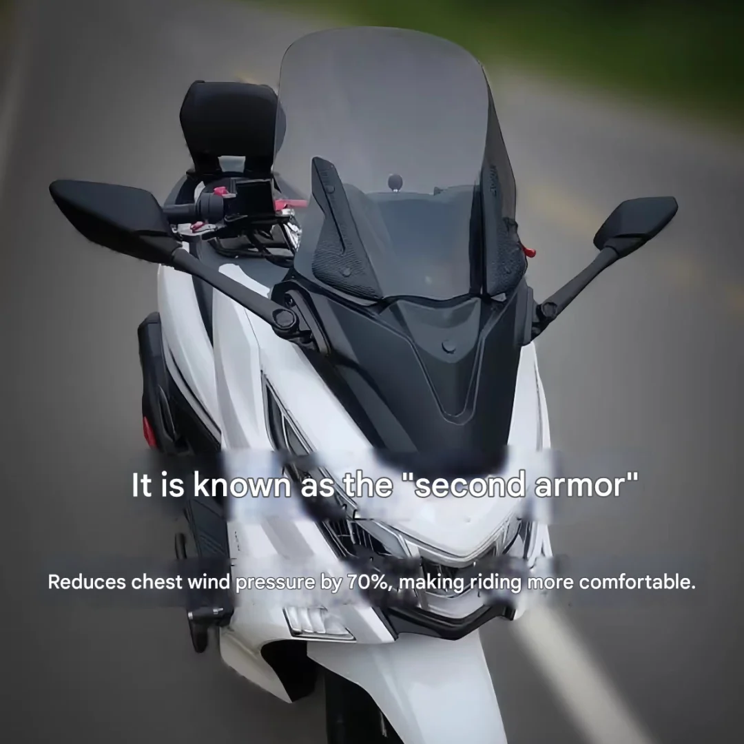 For Haojue UHR150 Front Fairing Windshield 3rd Gen ABS, No Damage Modified, UV Block High Strength Wind Screen