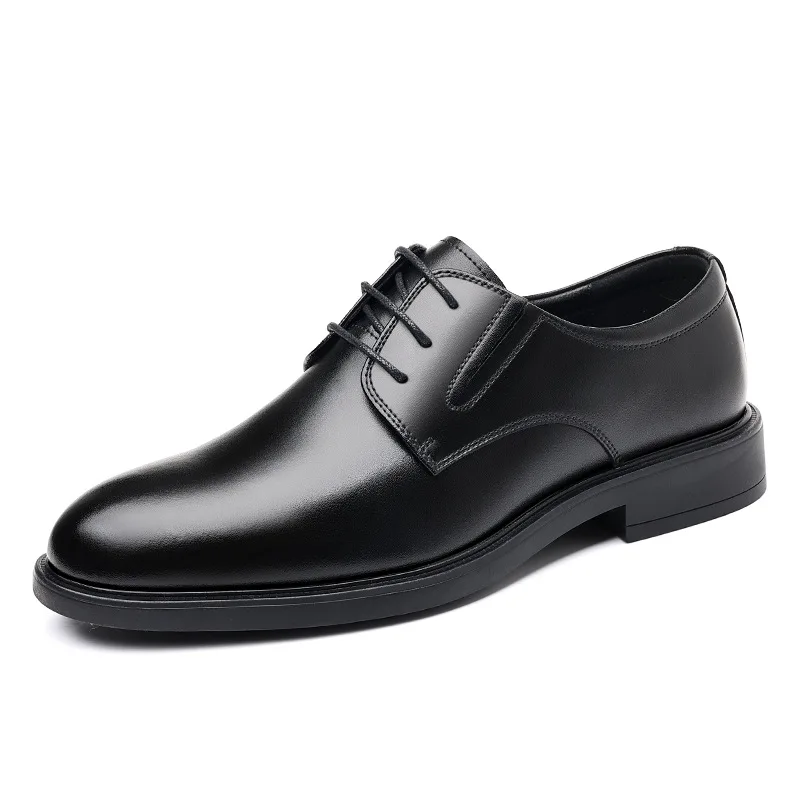 British Style Formal Business Men's Shoes Fashion New Designer Spring Autumn Black Casual Platform Leather Shoes Male