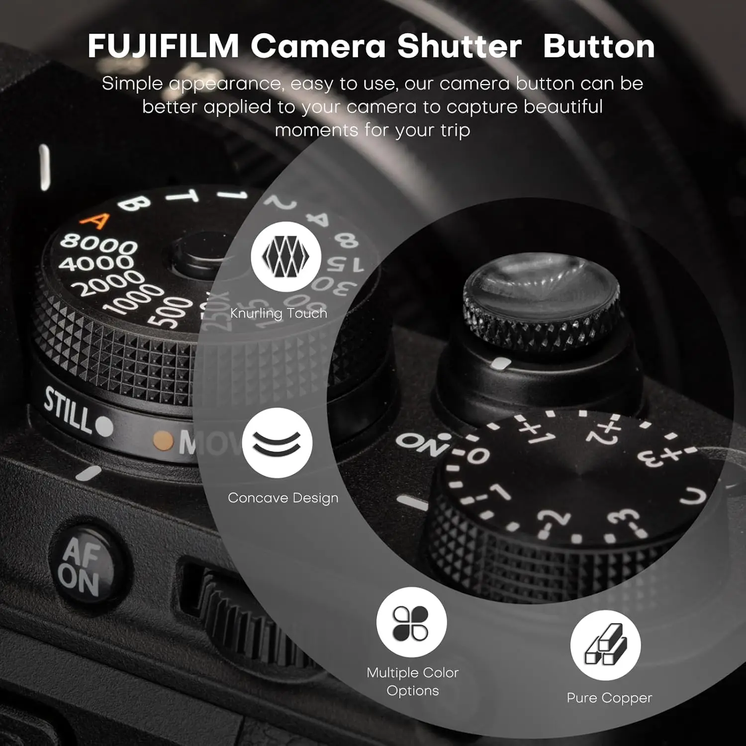 Camera shutter button key cap Hot boot cover for Fujifilm XPRO3 XM5 ZV1F X100V XE4 XT20 XT2 XT3 XT30II XT10 Leica Q3 Nikon ZF SO