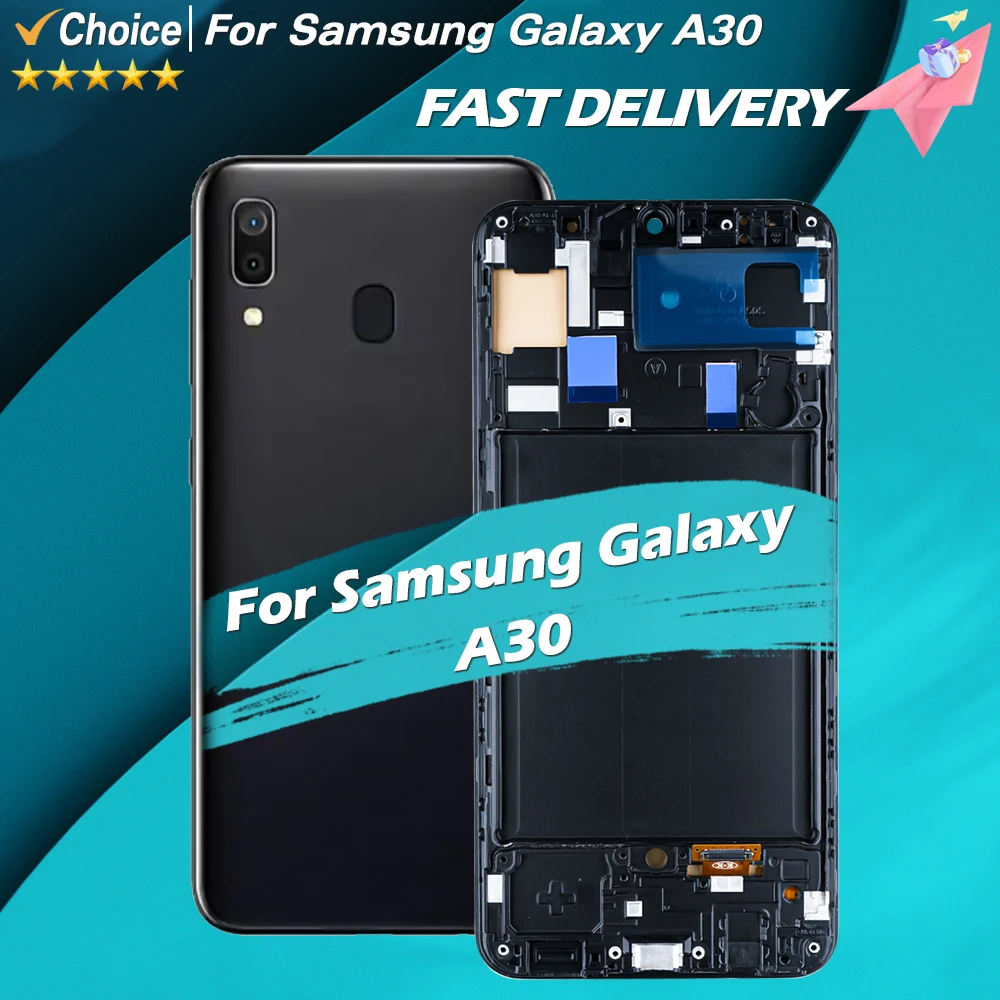 6.4'' For Samsung A30 For AMOLED A305F A305G A305Y A305 A305N A305GT LCD Display Touch Screen Digitizer Assembly Replacement