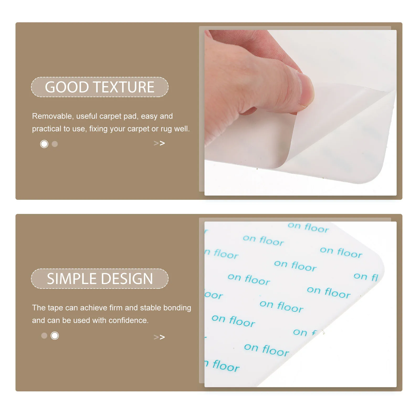 12 قطعة البساط عدم الانزلاق السجاد القابض وسادة القابلة للإزالة المثبت ل بلاط الخشب الصلب الأرضيات منطقة السجاد القابض عدم الانزلاق البساط الوسادة #5