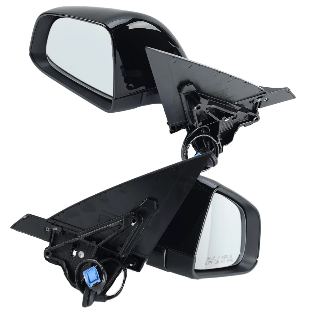 Door Side Mirror Assembly 13 Wires For Tesla Model Y 2020-2024 Black With Baffle No Label No Anti Glare Eyepiece Rearview Mirror