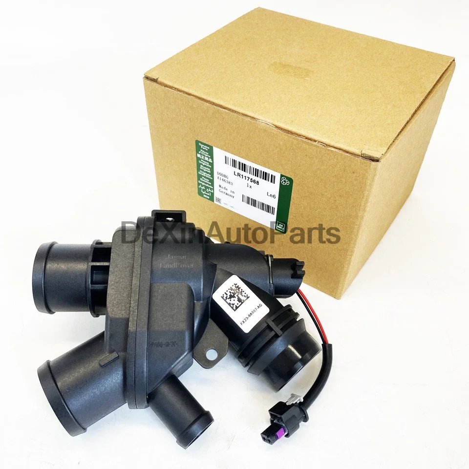 Top LR117568 LR095895 LR107288 Engine Coolant Thermostat Assembly with Sensor Direct Repl for3.0L V6 Petrol SUV Saloon 2013 2021