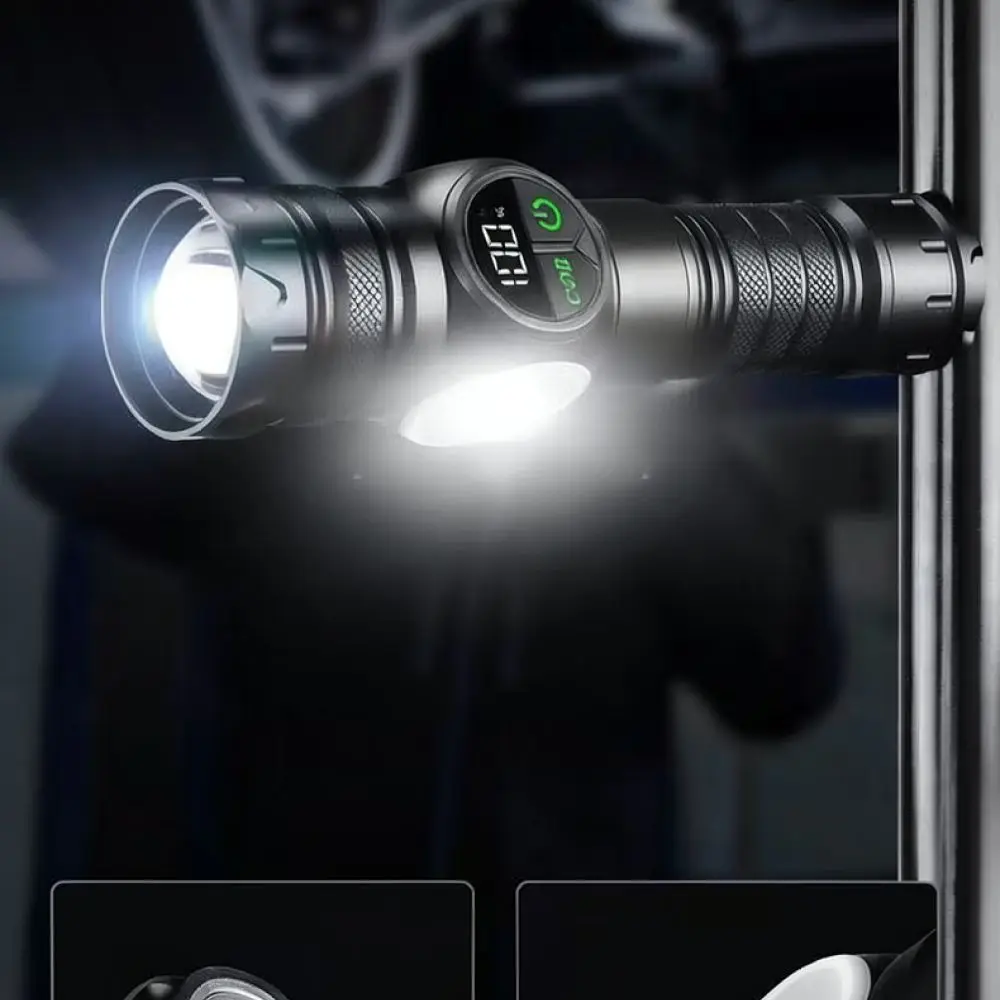 Powerful LED Flashlight Rechargeable Zoomable Torch Portable Handheld Light For Outdoor Camping Hiking Emergency Repair Work