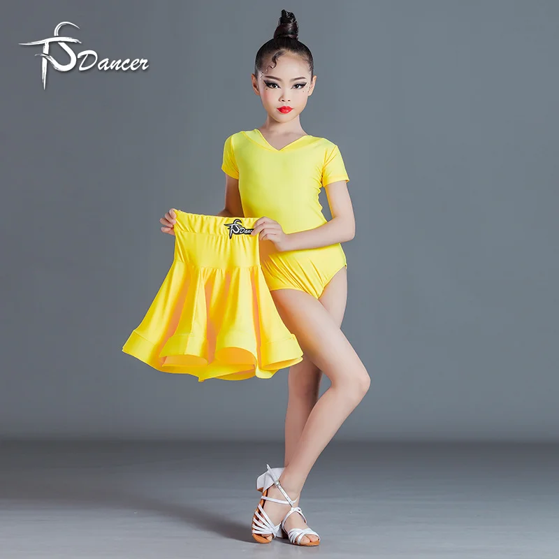 فستان مسابقة الرقص اللاتيني سامبا رومبا للأطفال، فستان الرقص اللاتيني للفتيات، فستان أداء مسرح الأطفال