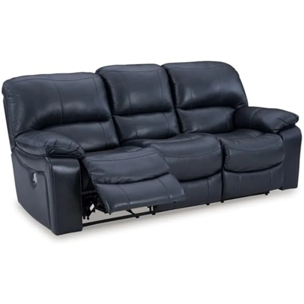 Leesworth Modern Power Reclining Sofa with USB Charging Ports, Blue