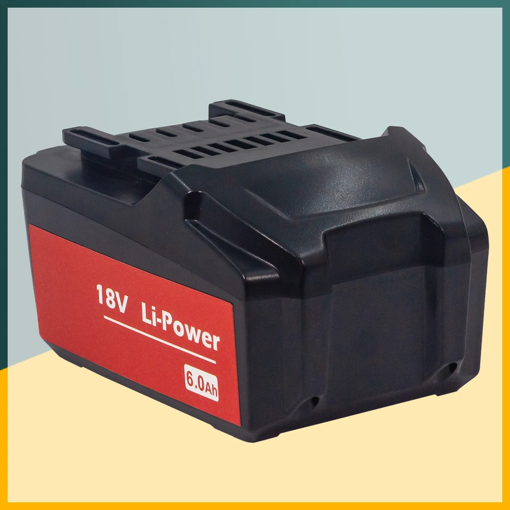 Imagem -03 - Bateria para Ferramenta Elétrica sem Fio Metabo Drivers de Broca Martelos de Chave 18v 6000mah 6.0ah 625592000 625591000