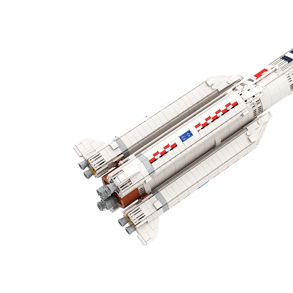 Gobricks MOC Space 1:110 ยาวมีนาคม 5 Rocket Launching Building Block ชุดอวกาศการสํารวจดาวเทียมอิฐของเล่นเด็กของขวัญ