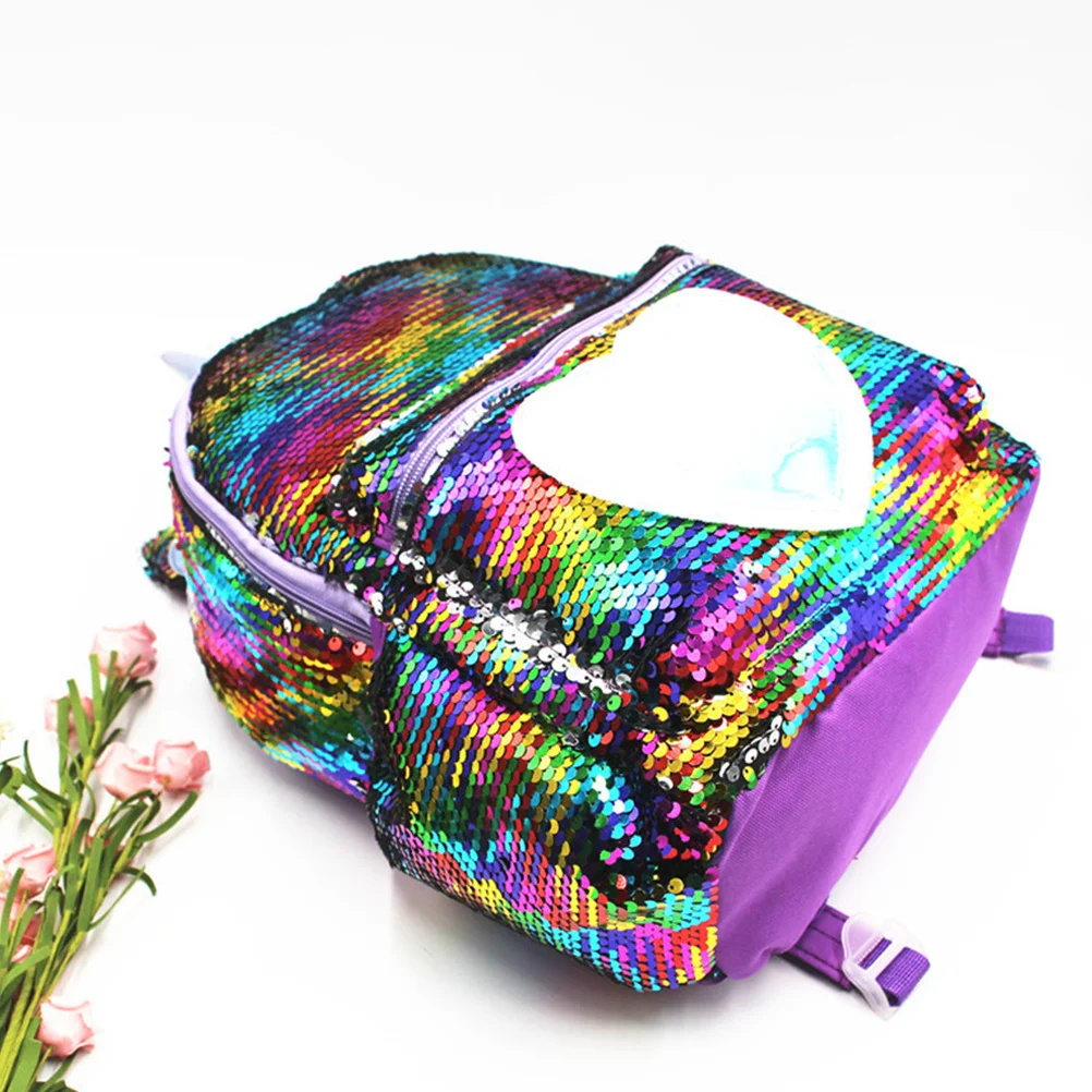 

Unicorn Backpack Large Capacity Sequins Rainbow Small Size Student Schoolbag Travel Outdoor Bookbag Unicorn Bag