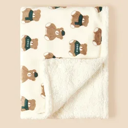 Winter Baby Blankets Super Soft for Boys Girls Baby Blanket with Double Layer Unisex Newborn Travel Blanket for Toddler Nursery