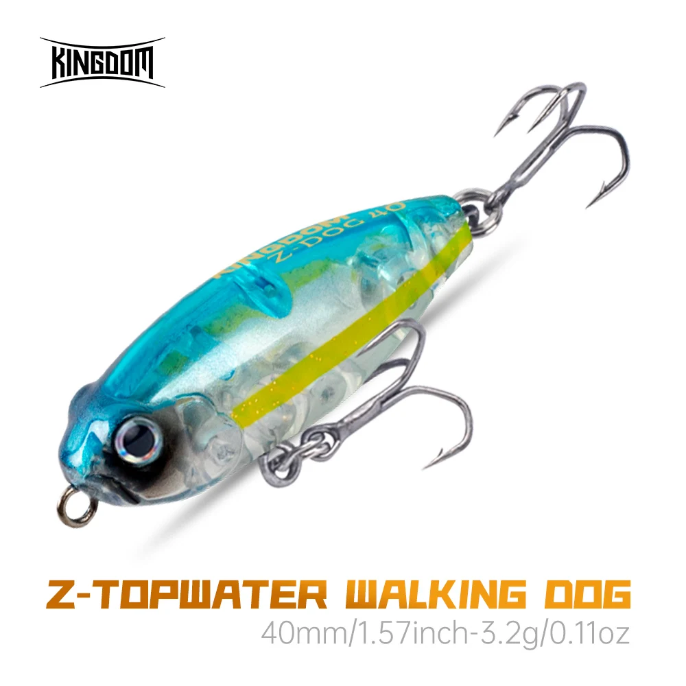 Kingdom Z-Dog Floating Pencil Fishing Lures 40mm 3.2g Stickbait Topwater Surface Walk The Dog Hard Baits Wobblers For Bass Pike