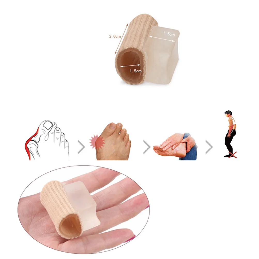 

1Pair Separators Transparent Pinky Toe Protector Stretchy Nylon Bunion Hammer Corn Blister Relief Overlapping Toe Spacers For