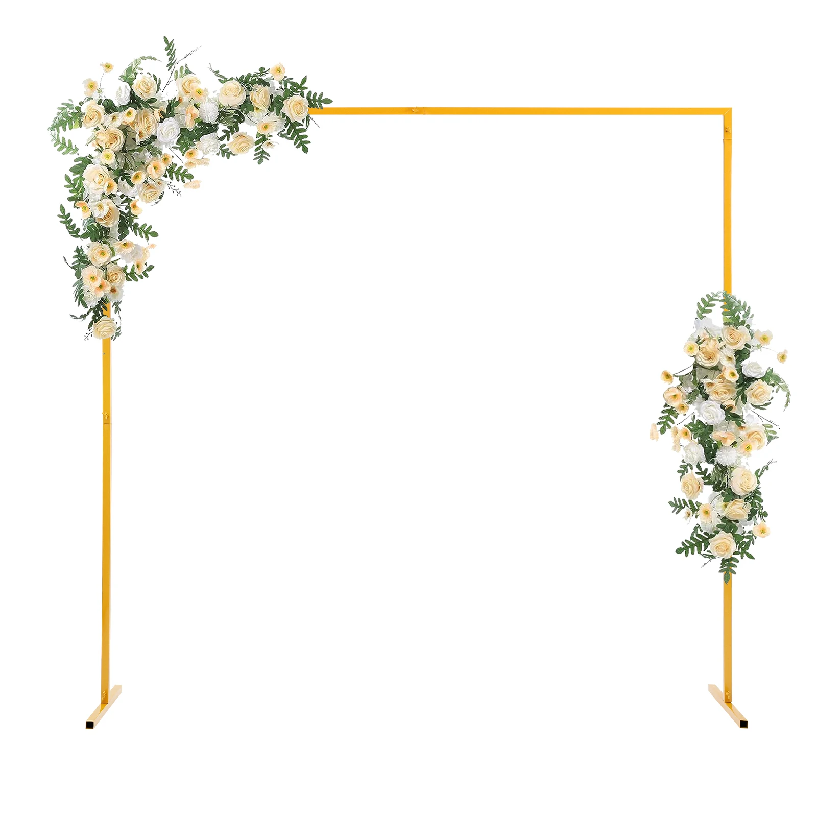 2×2-meter Yellow wedding bracket, flower arch (25mm square tube) Iron decorative arch anniversaries, birthday parties