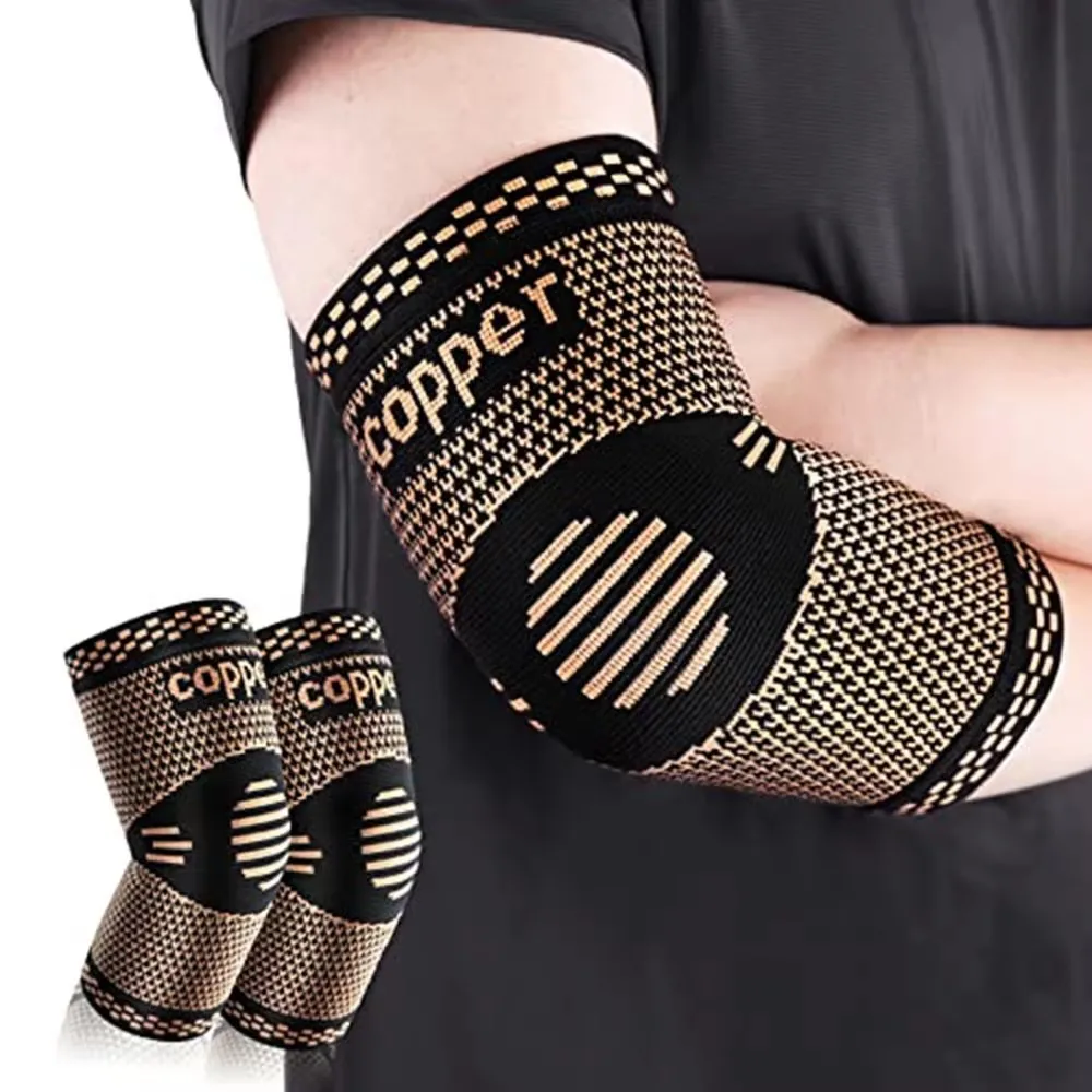 Elbow Protectors On The Body And Sides Fitness Products Elbow Protectors Gym Sports Copper Fiber Elbow