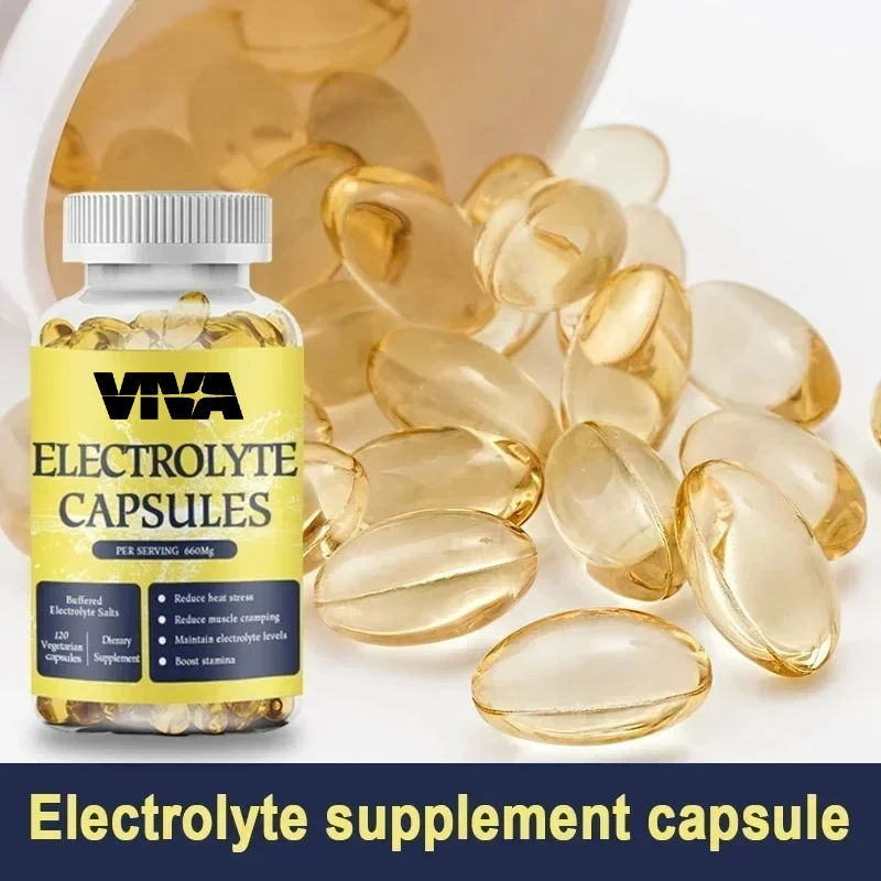 Electrolyte Capsules - Promotes Electrolyte Balance, Enhances Energy, Endurance, Relieves Muscle Cramps, Gluten-free, Non-GMO