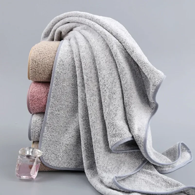 thick and big Bamboo Charcoal Coral Velvet Bath Towel For Adult Soft Absorbent Microfiber Fabric Towel Household Bathroom Towel