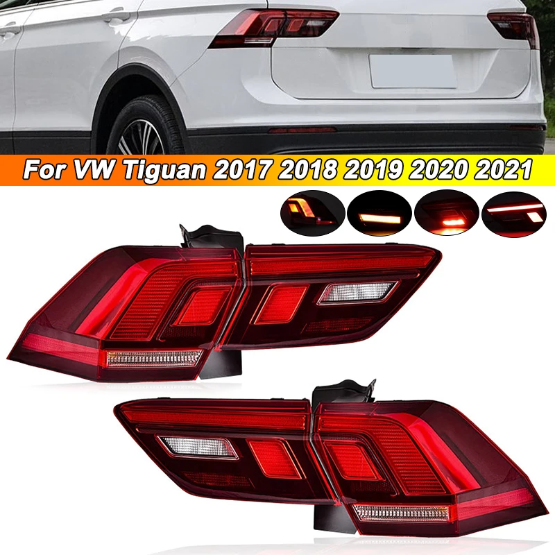

Car LED Taillight Assembly For VW Tiguan L 2017 2018 2019 2020 2021 5NA945093 5NA945095 Tail Light Turn Signal Light Brake Lamp