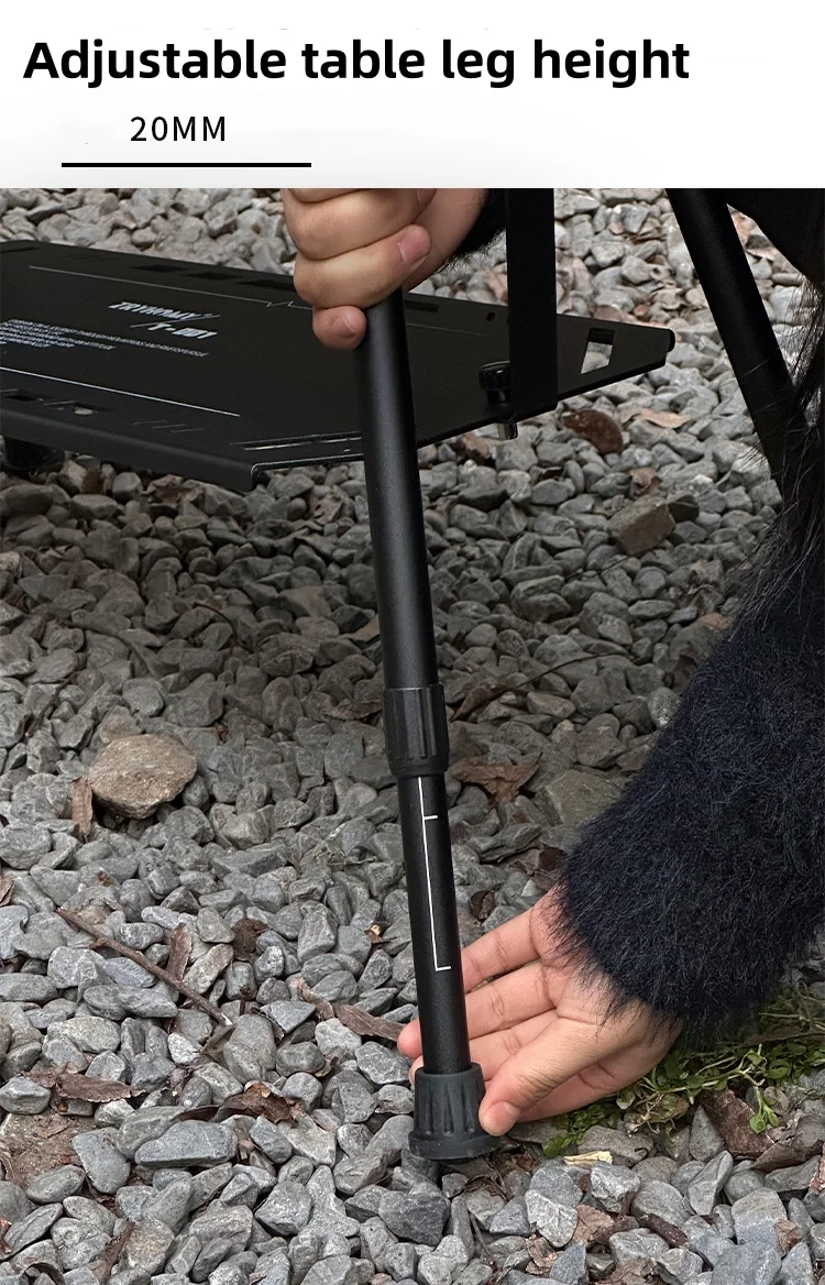 Tryhomy IGT 0,5 Einheit Campingtisch Aluminiumlegierung Doppelschichtiger IGT-Tisch Erweiterbarer taktischer Tisch für eine Person – Detail 3