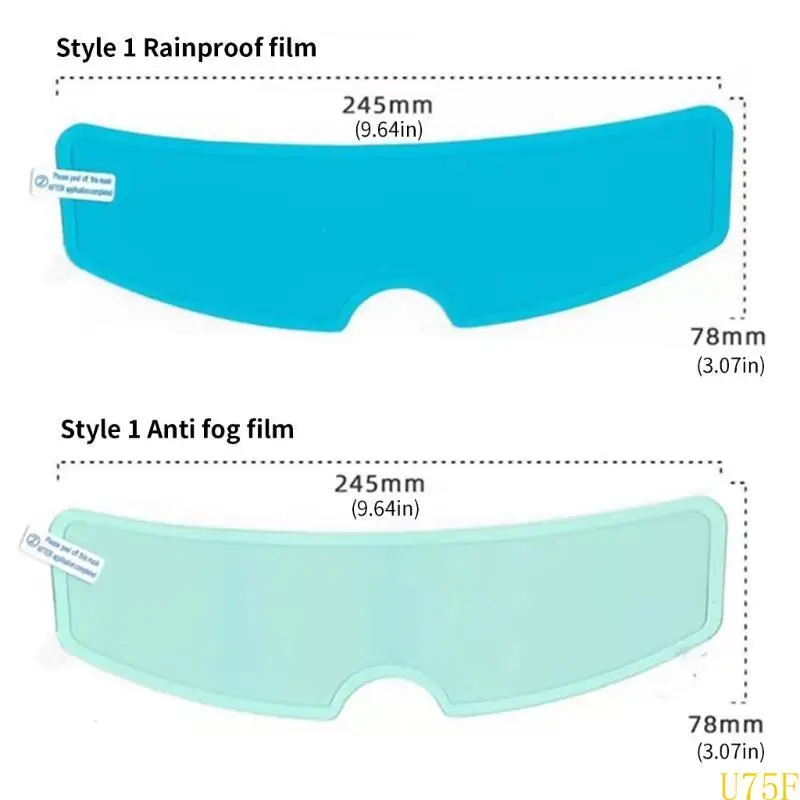 

U75F Motorcycle Helmets Film Weatherproof Helmets Accessory for Rain & Fog