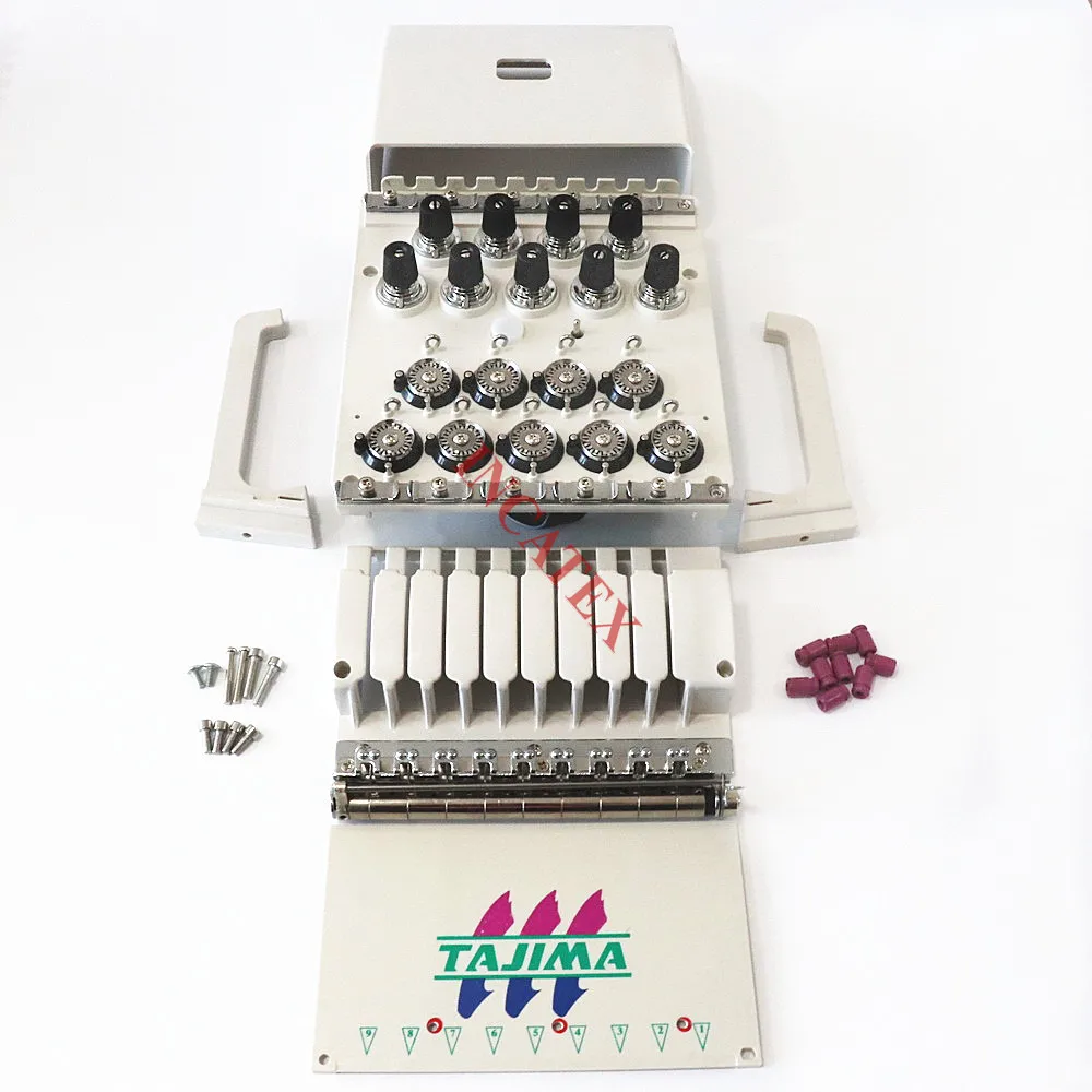 Tajima Embroidery Machine 9 Needles 9 Colors Full Set Bottom Thread Alarm System Upgrade With Electronic Board For Model TMFD