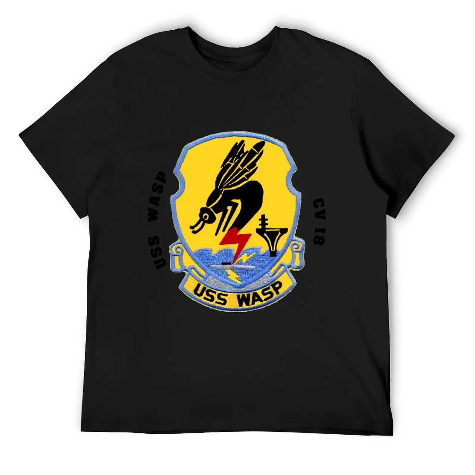 

USS Wasp (CV/CVA/CVS-18) Crest T-Shirt cute tops customs basketball graphic tees Men's t-shirts