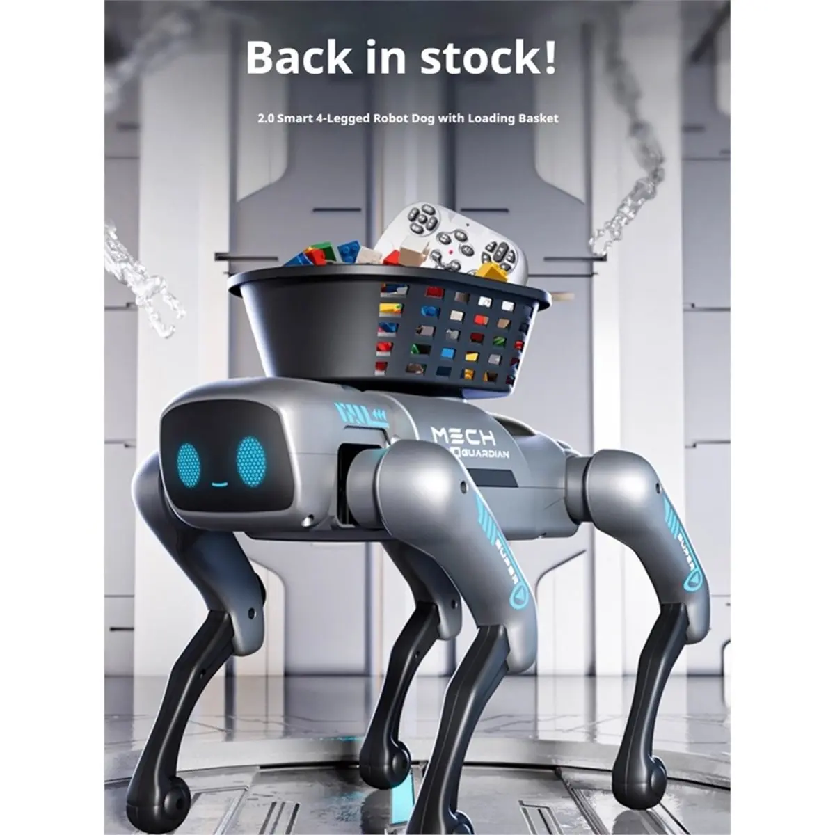 update. Ai Intelligent Smart Robot Dog Remote Control Toy Programmable with Loading Basket for Boys Birthday Festival Gift