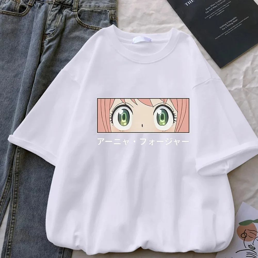 Szpieg X rodzina fałszerz z motywem rodziny kobiety Anime T Shirt oddychający Street T Shirt Casual Harajuku koszulki letnie krótka w stylu ulicznym