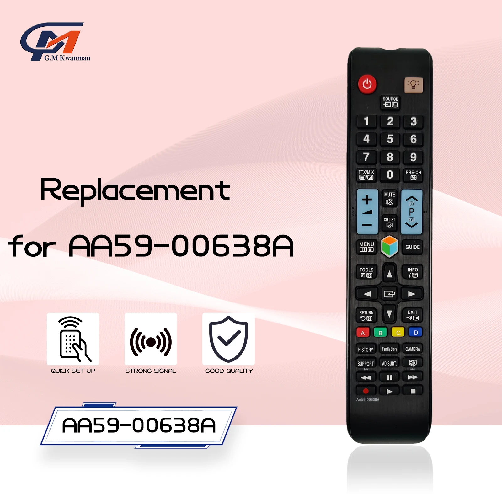 New AA59-00638A Replacement Remote Control fit for Samsung AA59-00638A AA59-00637A AA59-00639A Smart 3D LCD LED HDTV TV