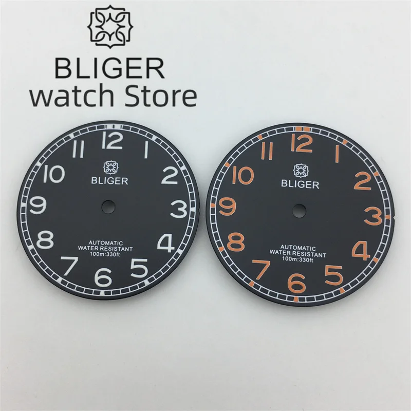 Циферблат BLIGER 29 мм черный зеленый синий циферблат зеленый светящийся подходит для NH34 NH35 NH36 ETA2824 2836 PT5000 Miyota DG
