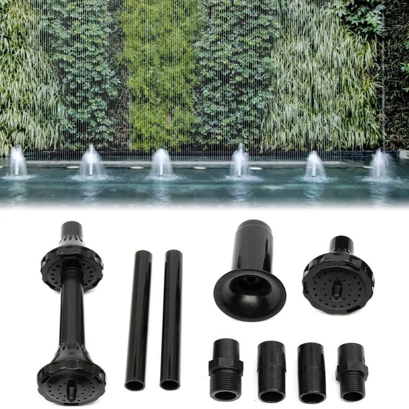 18Pcs Small Fountain Nozzle Kit Water Fountain Nozzle Heads For Pond Fountain Submersible Pump Pool