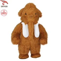 SAYGO Inflatable Plush Mammoth Mascot Costume Fursuit primigenius Promotion Halloween Cosplay Party Furry Dress Animal Adult