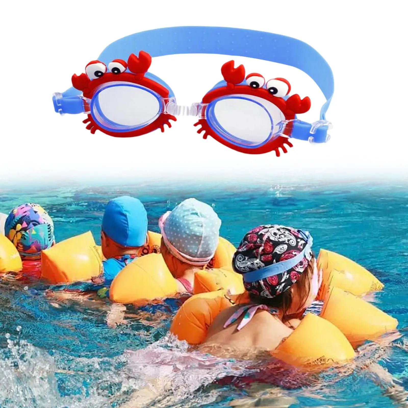 Lunettes de natation pour enfants, légères, étanches, réglables, sangle en silicone, sports nautiques en plein air, jeu de natation, faveurs de fête