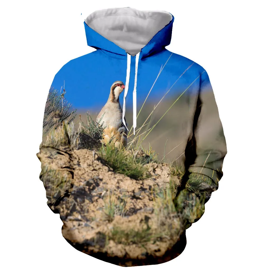

2025 Spring and Autumn 3D Printing Men's Women's Hoodie Hunting Suit Partridge Long Sleeve Fashion XL Pullover Camouflage