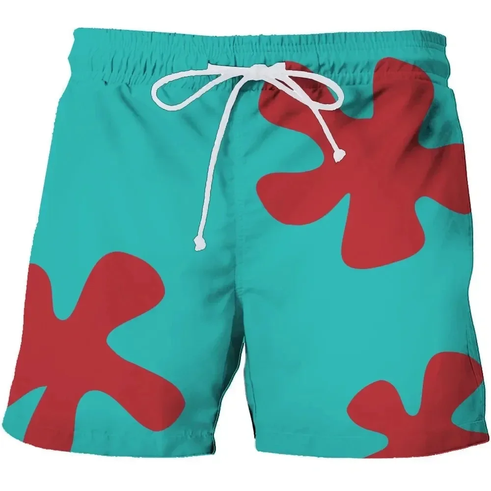 3D Anime Summer New Patrick Star Beach Shorts Quick-drying Swim Trunks Men's and Women's Hip Hop Shorts Beachwear
