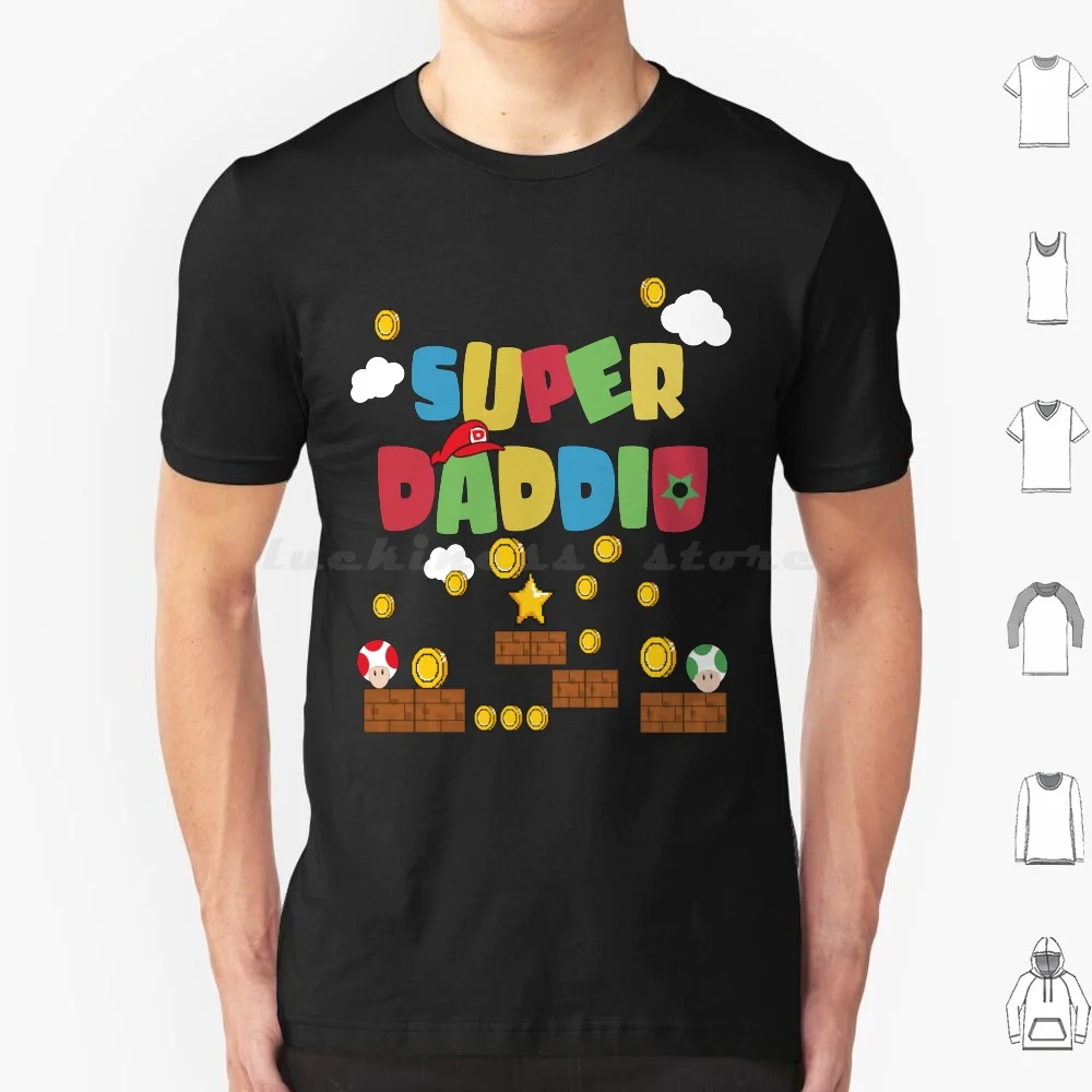 Super Daddio Fathers Day Gamer Daddy T Shirt Big Size 100% Cotton Super Daddio Fathers Day Gamer Daddy Super Daddio Fathers Day