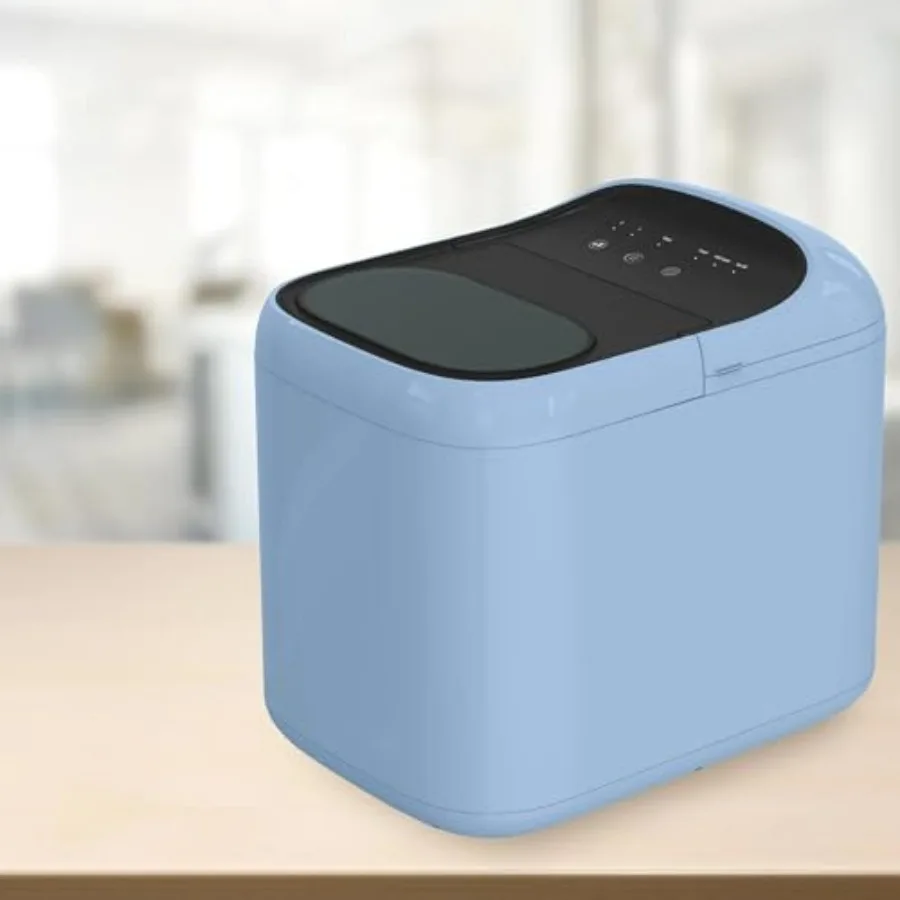 ماكينة صنع الثلج على سطح الطاولة مع 9 مكعبات جاهزة في 6 دقائق، سعة عالية 33 رطلًا في اليوم، تشغيل بنقرة واحدة، ميزة التنظيف الذاتي بما في ذلك #4