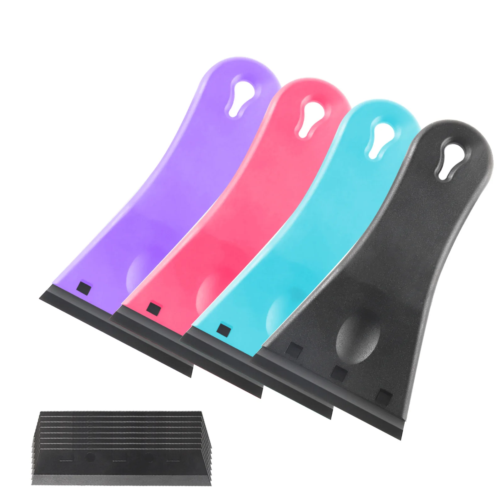 

DCHOA 10pcs Car Sticker Cleaning Razor Scraper Window Tint Plastic Blade Scraper