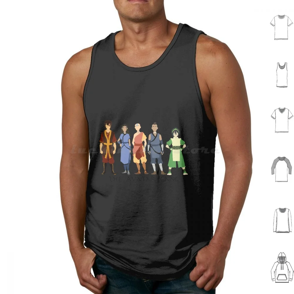 The Gang The Last Airbender Tank Tops Print Cotton Aesthetic Aang Sokka Toph Katara The Zuko The Gang Gang