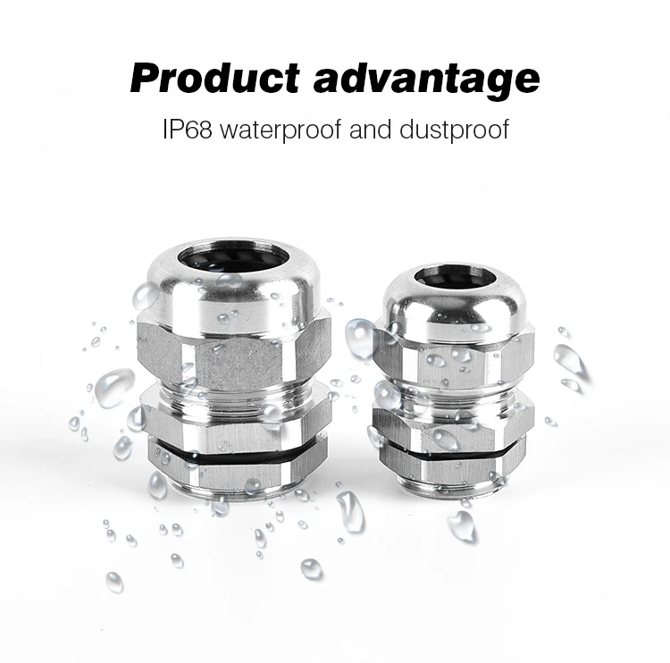 1PCS Wasserdichte Kabelverschraubung 304 Edelstahl Verschraubungen IP68 PG7 M12 Kabel Joint PG13,5 M20 * 1,5 Kabel Befestigungs Dichtung joint – Detail 8