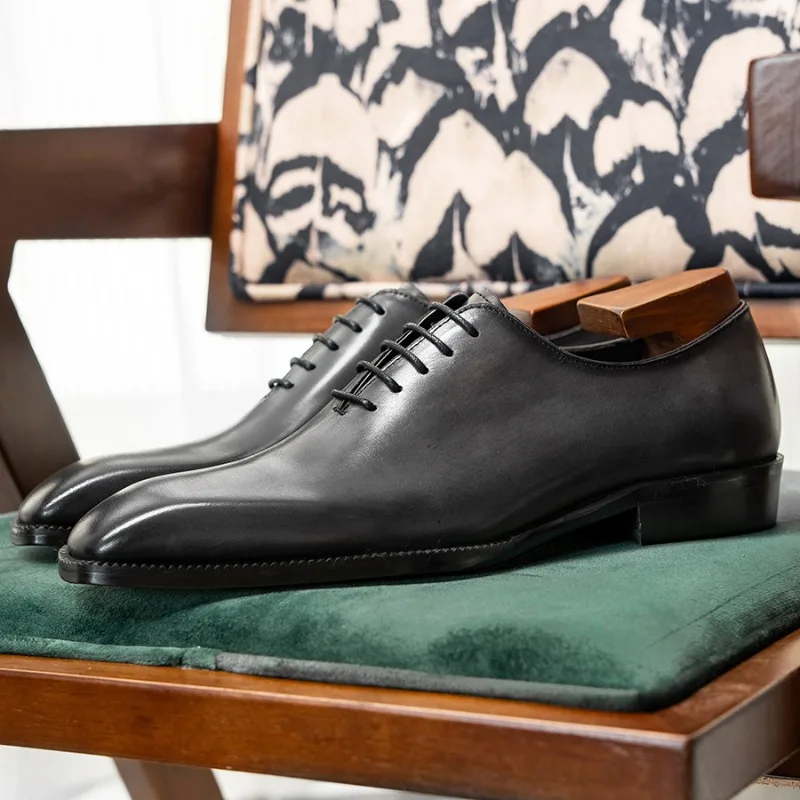 

British Style Mens Oxfords Shoes Luxury Genuine Leather 2026 Spring Autumn New Elegant Black Dress Social Shoes Male Size 44