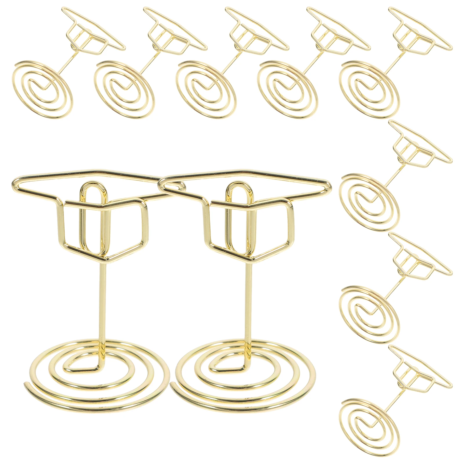 

25 Pcs Multifunctional Business Card Holder Graduation Cap Holders Congrats Menu Stands Desk Note Folder Place