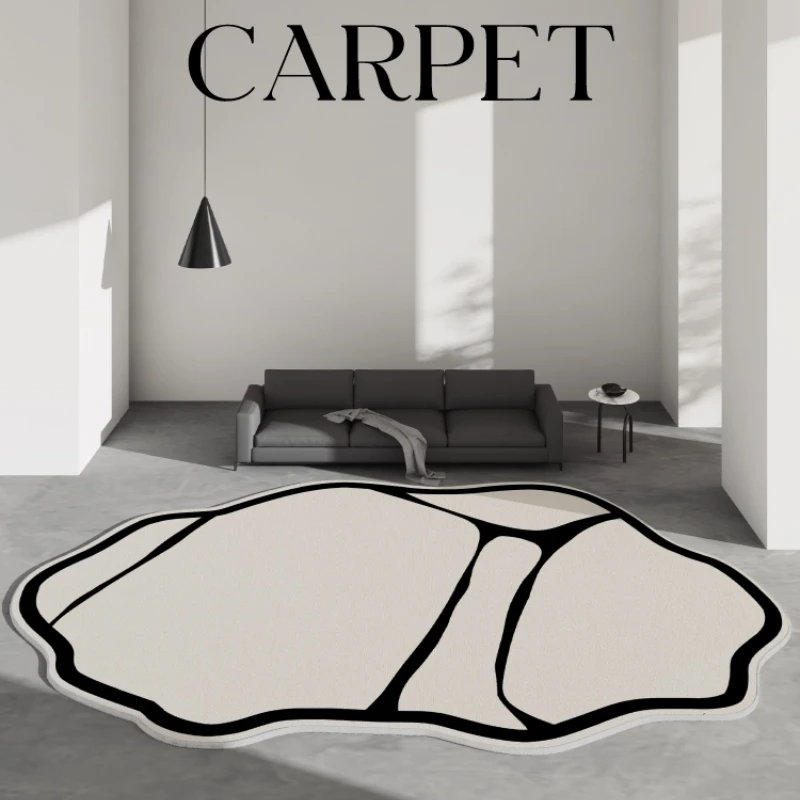 Modern Minimalist Living Room Decoration Irregular Carpet Fluffy Soft Lounge Rug Luxury Rugs for Bedroom Thicken Plush Floor Mat