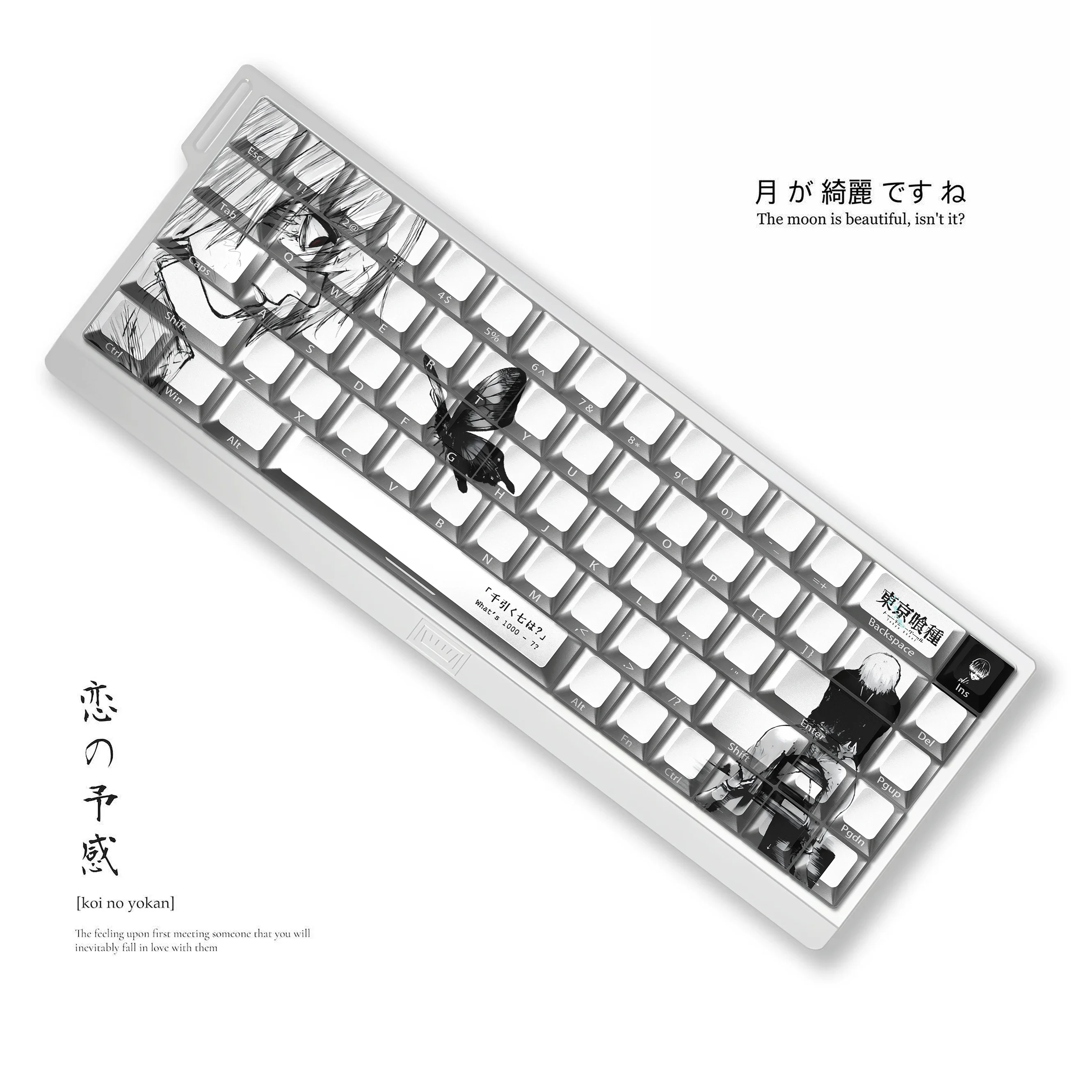 

Theme keycap pbt light transmission ace60fire68ez63 night devil made68 American lion Mai Cong