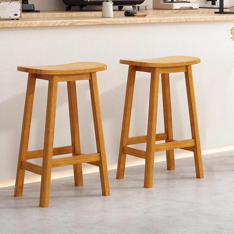 Gaming Designer Kitchen Bar Stools High Luxury Solid Wood Living Room Bar Stool Vanity Patio Tabourets De Bar Home Furniture