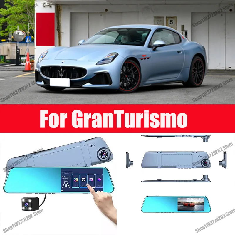 For Maserati GranTurismo Camera Car Touch Screen Video Recorder Rearview mirror Dash Cam Front and Rear Camera Mirror DVR