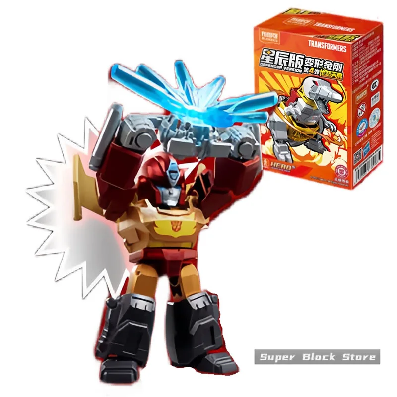 BLOKEES Defenoer Version 4th Transformers Building Block Man Assembly Toys Grimlock Rodimus Prime Megatron Model Collecting Gift image 3