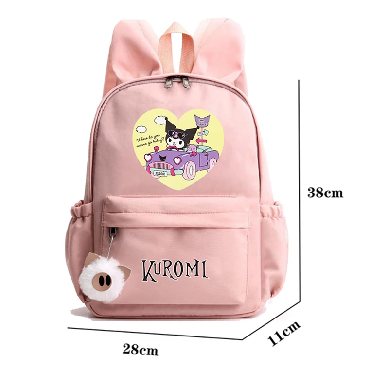 Anime Sanrio Kuromi Backpack for Girl Boy Teen Student Children Rucksack Women Casual School Bag Kid Birthday Gift Toy Mochilas