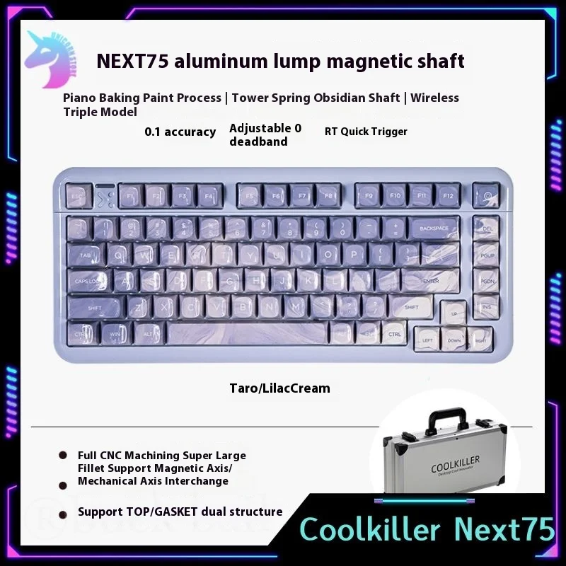 Coolkiller Next75 Mechanical Keyboard 3mode Aluminum Alloy Wireless Magnetic Switch Game Custom Mechanical Keyboard Kit Gift