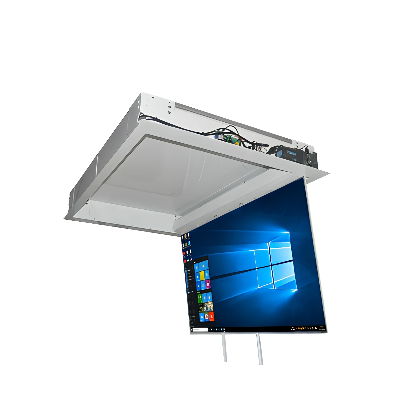 Adjustable Ceiling TV Mount Motorized Steel Remote Control System LCD TV Holder Hidden Motorized TV Lift Ceiling
