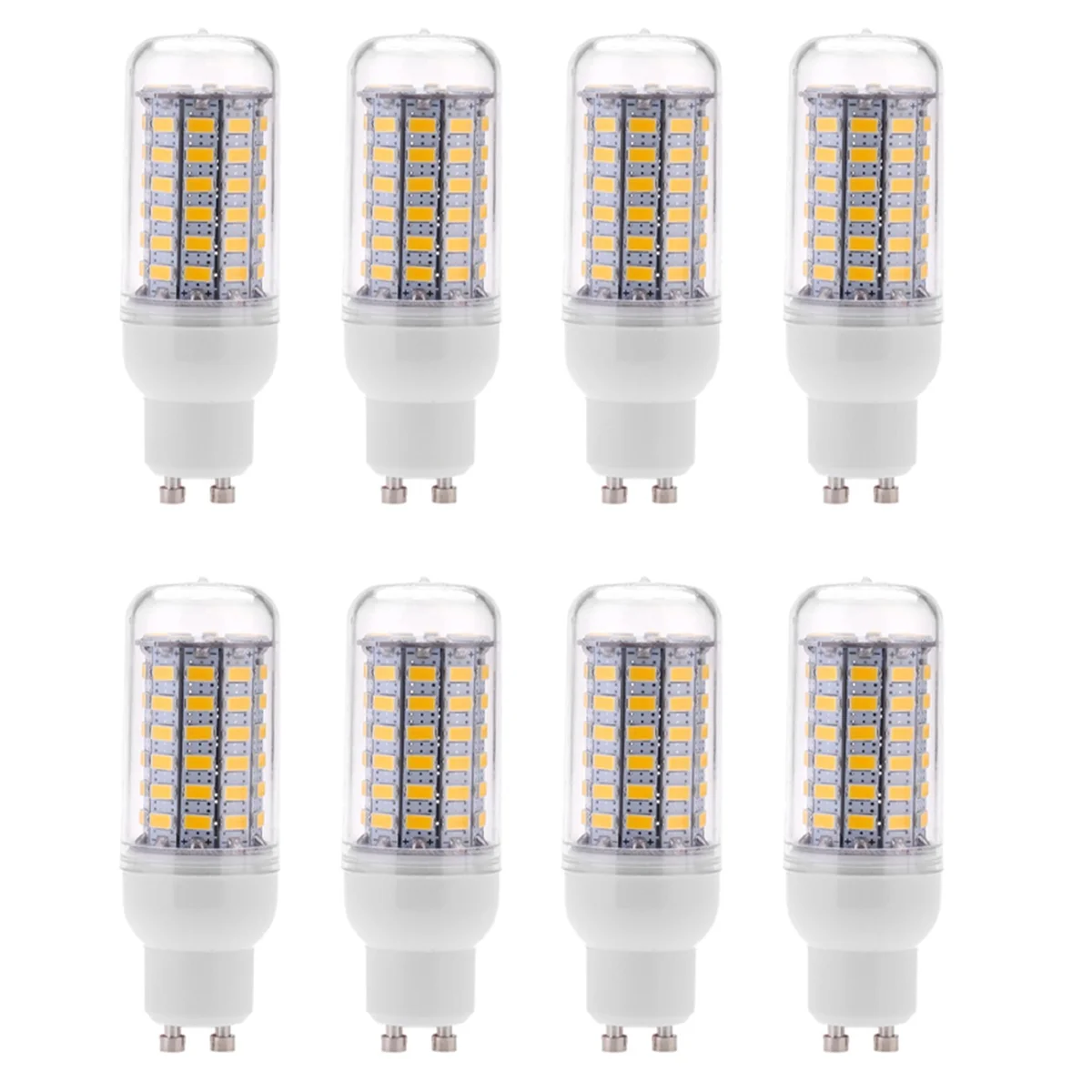 BAAU 8X GU10 10W 5730 SMD 69 LED Bulbs LED Corn Light LED Lamp Energy Saving 360 Degree 200-240V Warm White